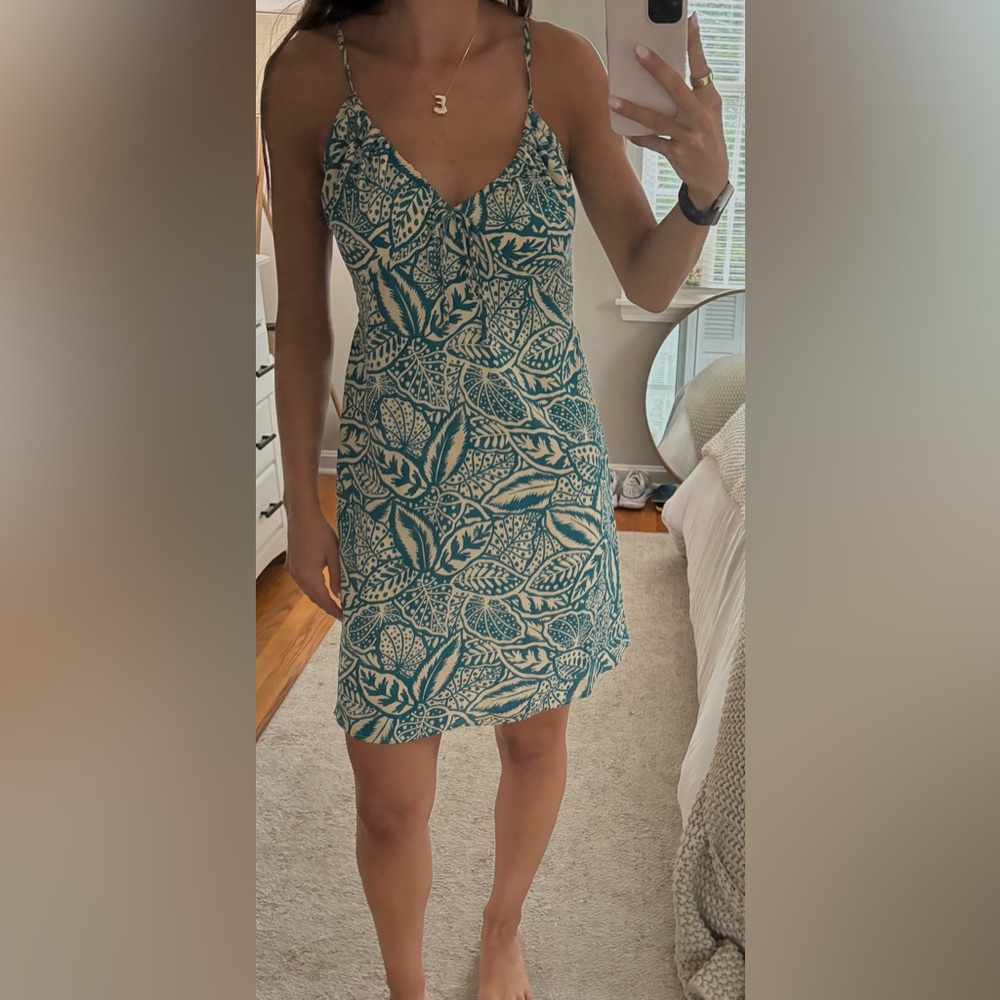 Sienna Sky Blue & Tan Sundress Mini